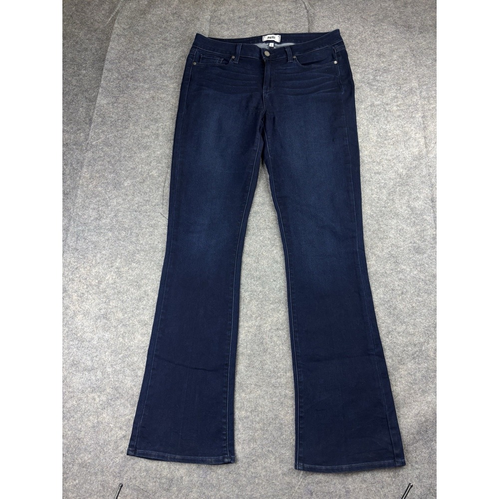 Paige Manhattan Bootcut Jeans Women's 32‎ Long Dark Wash Western Classic Cowgirl